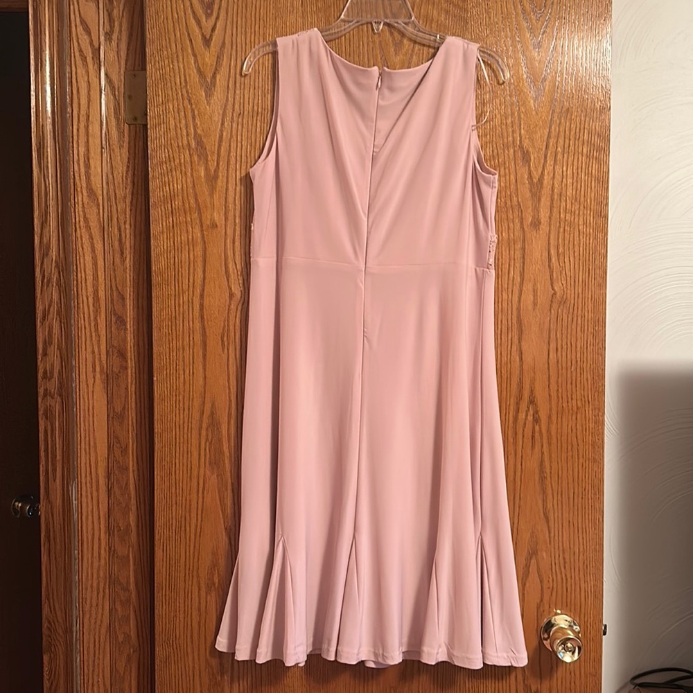 Blush colored dress with jacket size 12. Worn once
